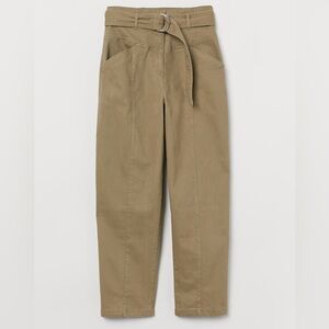 H&M Cotton Twill Pants in dark beige